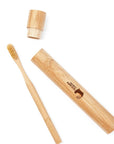 Eco Bath Bamboo Toothbrush In Bamboo Tube