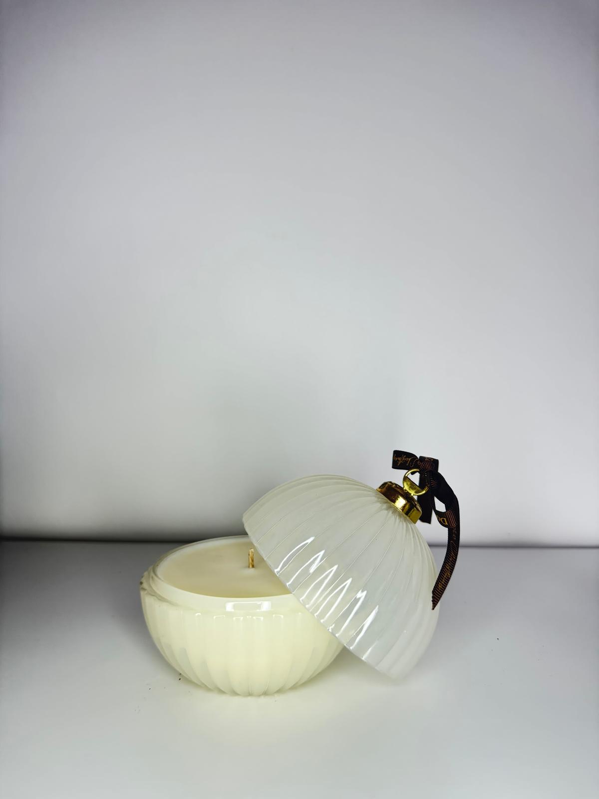 White Christmas Bauble Candle - Winter in Northumberland