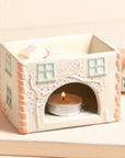 CERAMIC COTTAGE TEALIGHT WAX BURNER