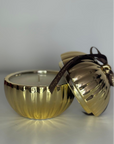 Gold Christmas Bauble Candle - Winter in Northumberland