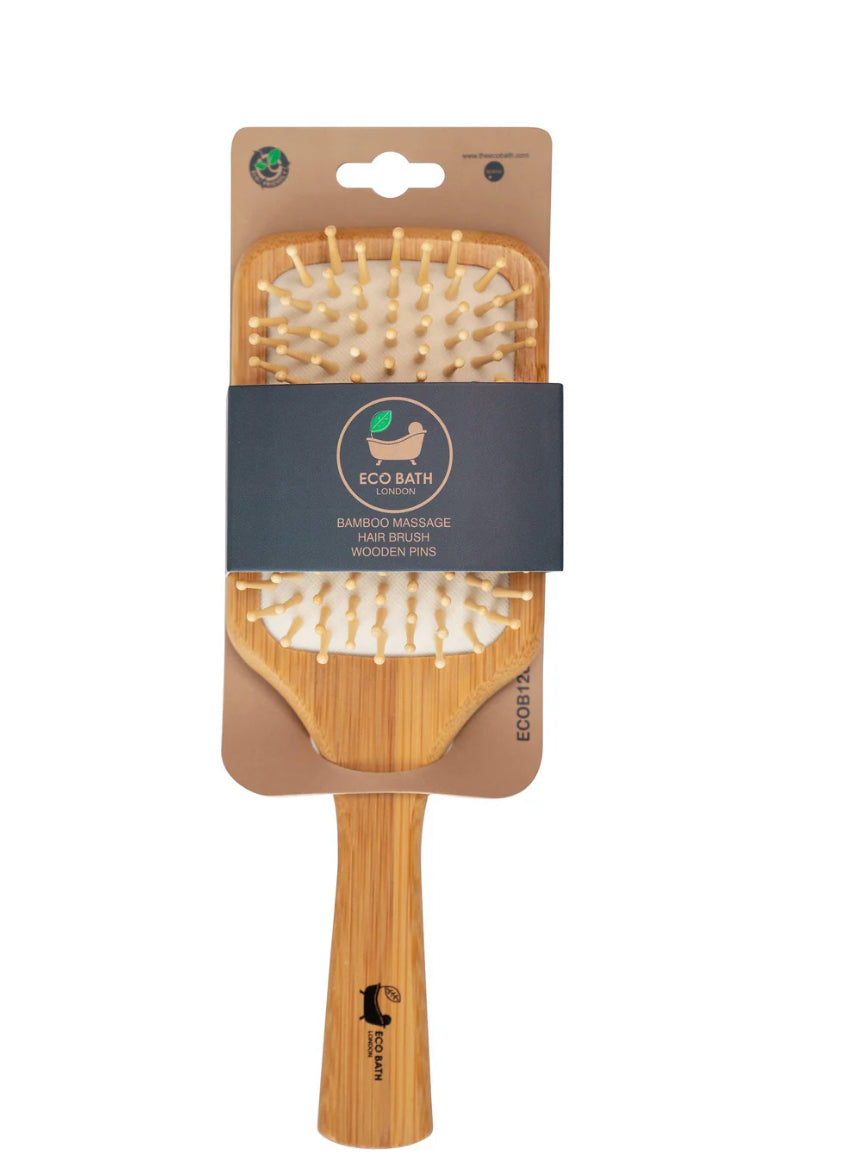 Eco Bath Bamboo Hair Brush With Wooden Pins