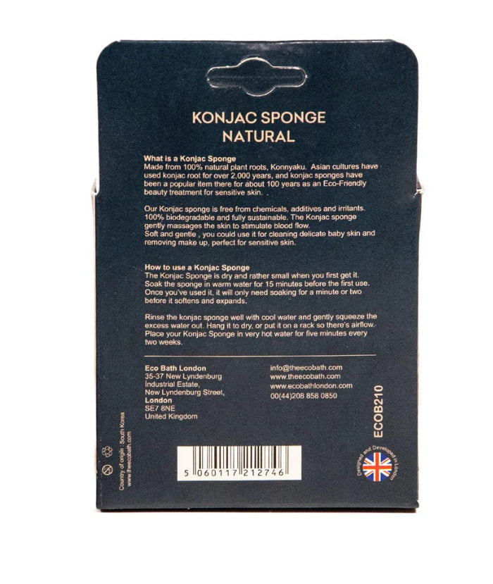 Eco Bath Konjac Sponge Natural
