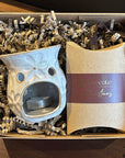 Ceramic Oil Burner & Festive Bauble Wax Melt Gift Set