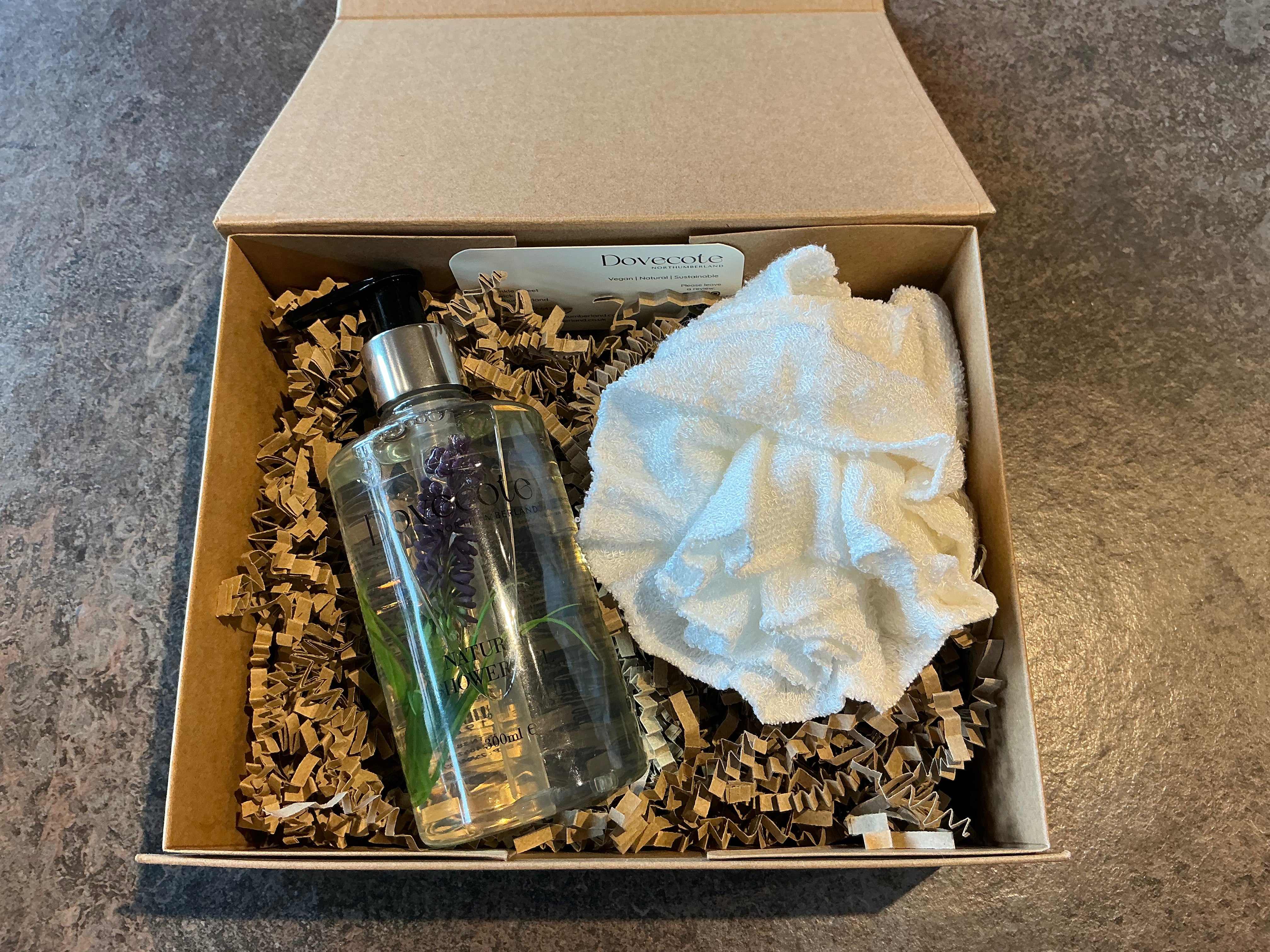 Shower Gel &amp; Bamboo Bath Flower Gift Set